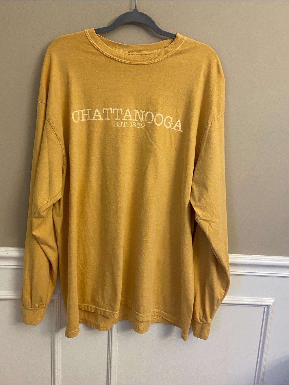 Comfort Colors Mustard Yellow Cotton‎ Chattanooga Tennessee Tee 2XL NWOT Unisex